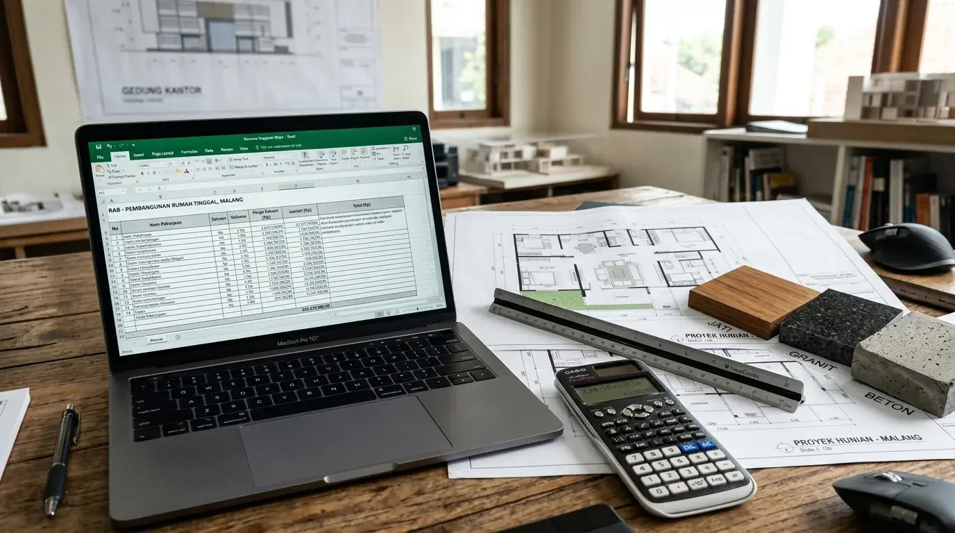 Detail Rincian RAB dan Analisis Harga Satuan Proyek Arsitek Malang