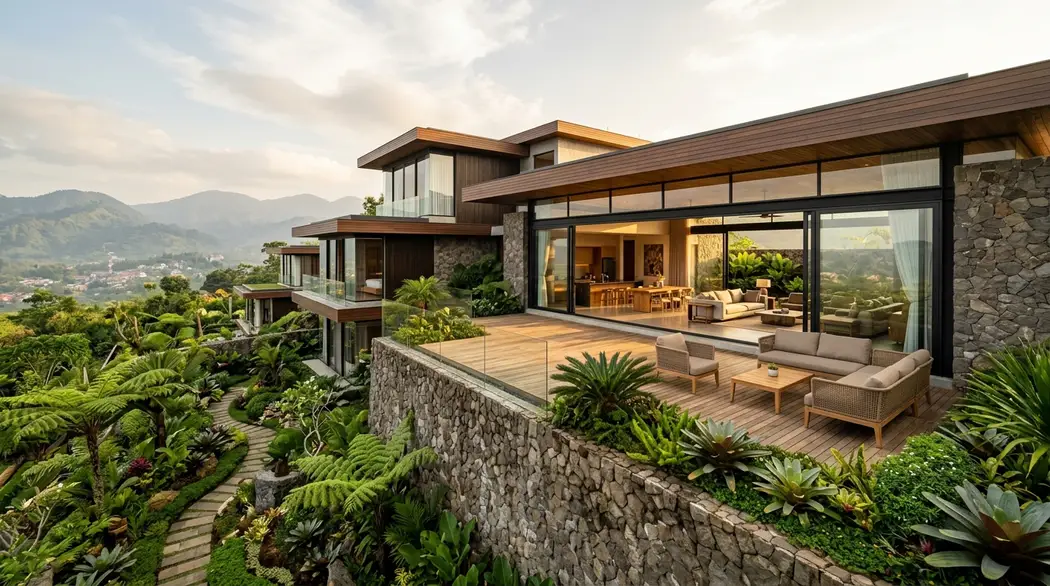 Desain villa bertingkat hasil kerja arsitek villa Malang – Arsitek Malang