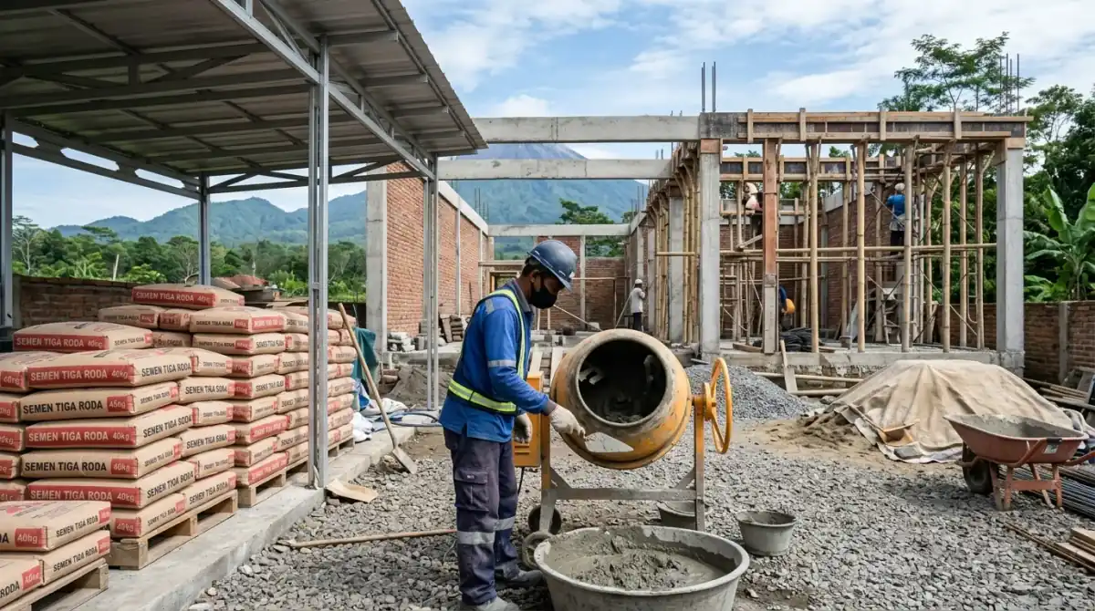 Detail Seleksi Semen dan Uji Campuran Beton Proyek Arsitek Malang